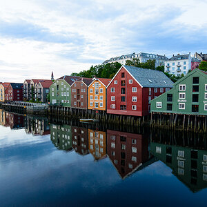 Historische Speicherhäuser in Trondheim