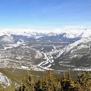 Banff Gondola - Blick auf Banff (Panoramaaufnahme)
