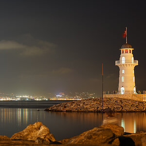 Alanya Leuchtturm nachts