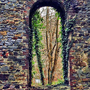 fenmster einer ruine