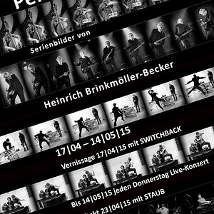 Plakat Fotoausstellung 'Performing Jazz' in den Rottstr.5-Kunsthallen Bochum
