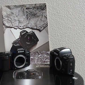 Nikon F-801s & F90X mit ihren Prospekten
