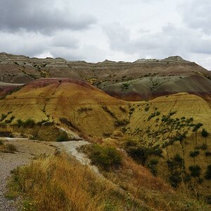 Bunte Berge im Badland Nationalpark