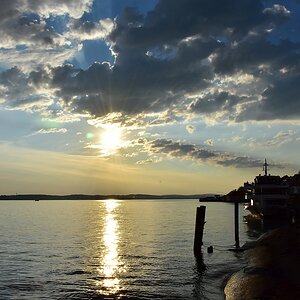Sonnenuntergang am Bodensee (Meersburg)