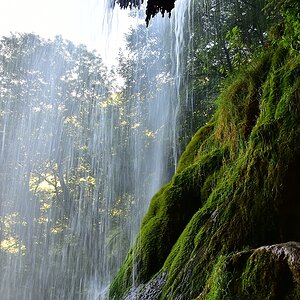 Hinter dem Wasserfall in Bad Urach
