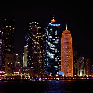 Skyline von Doha bei Nacht

s1380 Doha Skyline 8975