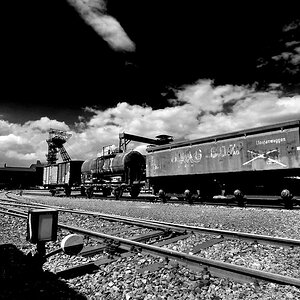 Zeche Zollern Waggons auf dem Abstellgleis -2009 -