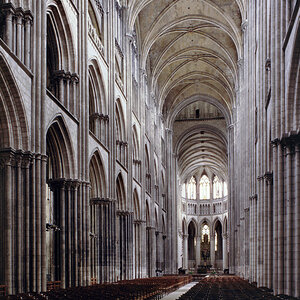 ##ROUEN cathédrale N D x 24A[1989] Inneres Mittelschiff v W 28mm