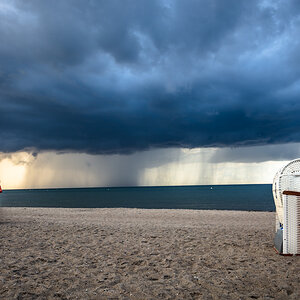 Herannahendes Unwetter vor Fehmarn