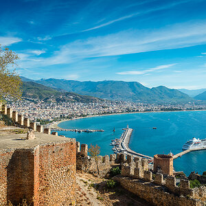 Alanya Blick auf Hafen