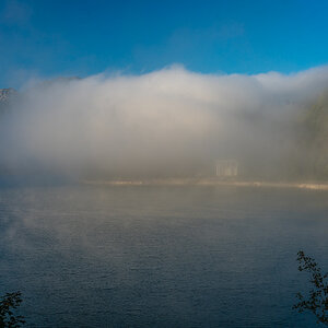 Sylvenstein morgens Nebel1