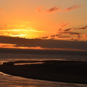Sonnenuntergang Borkum Seehundbank