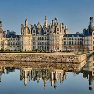Schloss von Chambord an der Loire in Frankreich am 20.02.19