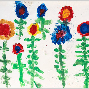 484 Fingerfarbenblumenmeer