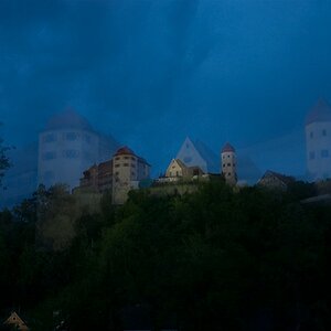 Burg Harburg, mal mit kleinem Effekt (Zoom durchgerissen)
