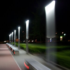 Lichtsäule in motion