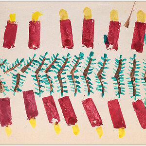 570 Schöne Adventszeit! (Kartoffeldruck 1975)