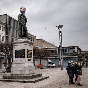 Rosenmontag 2021: Selfie mit Gutenberg