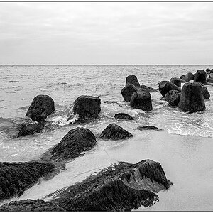 334 Sylt – Hörnum Odde Tetrapoden I Schwarzweiß