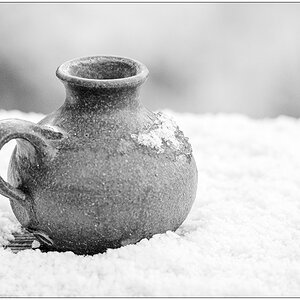 Kleiner Winter in Schwarzweiß