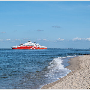 221 Sylt – Ellenbogen Nationalpark Wattenmeer mit Fähre Richtung Dänemark