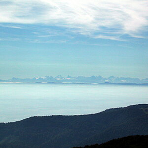 Eiger, Mönch, Jungfrau - from Grand Ballon im Elsass aus aufgenommen ...