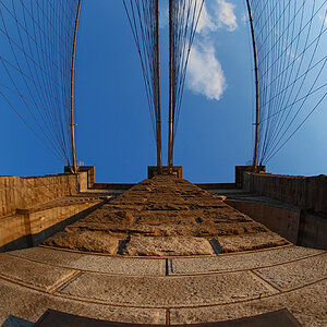 nyc brooklyn bridge fisheye2
