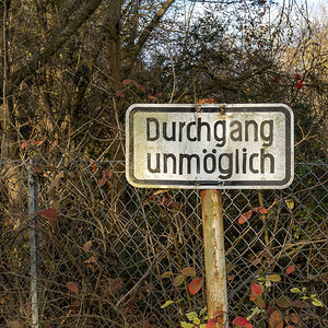 Durchgang unmöglich