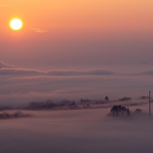 Sonnenaufgang über dem Rheingau