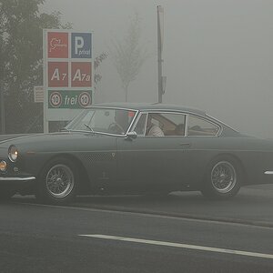 Ferrari im Nebel
