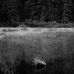 Der Krottensee bei Inzell am Abend.