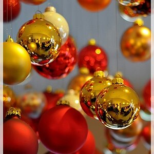 Weihnachtskugeln Rahmen