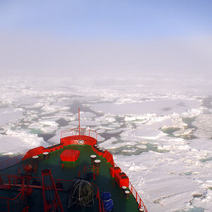 Packeis nördlich vom Franz Josef Land