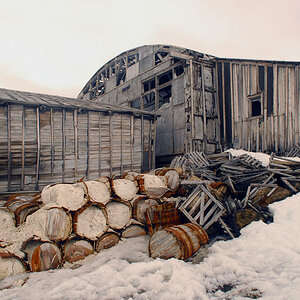 verlassene Sedow Station auf Hooker Island