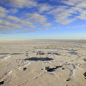 Der arktische Ozean im Bereich von Franz Josef Land