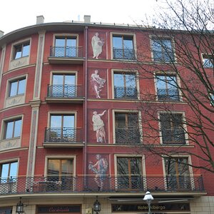 rote Fassade
