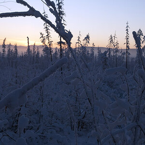 bizarre Winterlandschaft in Jakutien