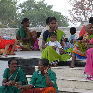 Pilgrims at Chamundi Hill