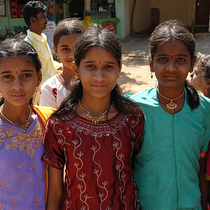 All indian girls are smilling when photographed