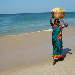 Fruitseller on Calangute Beach (Goa)