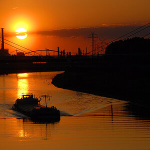 neckar sonnenuntergang