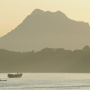 Laos, Mekong, Abend