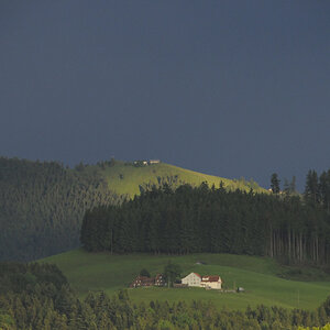 letztes Licht vor einem Gewitter