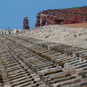 Helgoland, Preussenmauer, Nord-Südseite