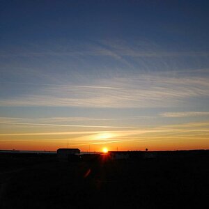 Helgoland, Snnenuntergang auf der Düne