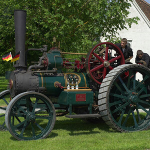 06.12.2010, Dampffest im Oberschwäbischen Museumsdorf Kürnbach bei Bad Schussenried. Eine Dampf-Zugmaschine made in Germany, Bauart Kemna Breslau, her