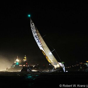 Nachtankunft der ersten Teilnehmer der Transat AG2R Regatta 2010 in St. Barth