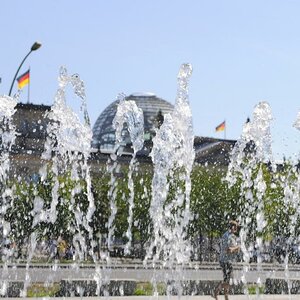 Wasserspiel vor dem Reichtstagsgebäude