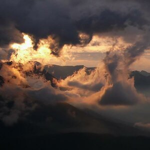 Wolken um den Watzmann