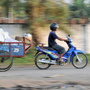 Moped mit Anhänger, Sragi, Java
(2890)